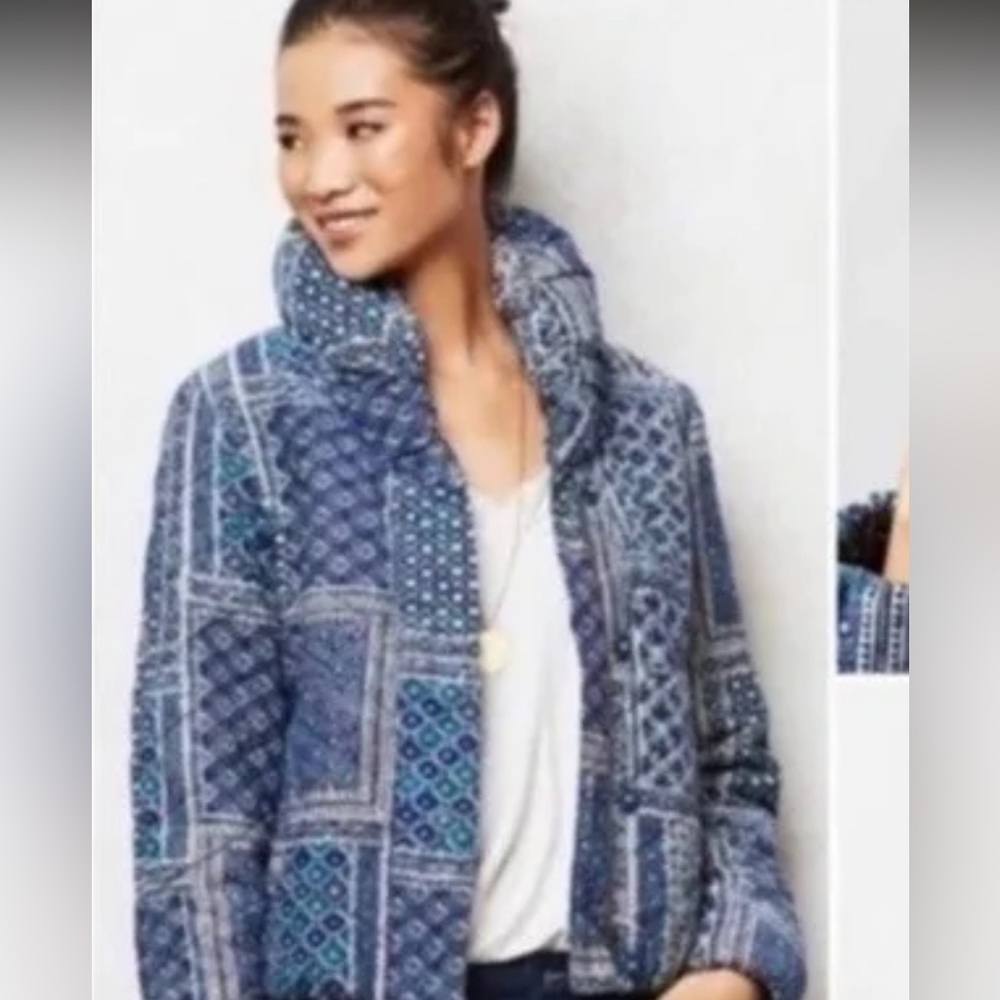 Anthropologie Pilcro & The Letterpress Corduroy Patchwork Quilt Jacket Size M
